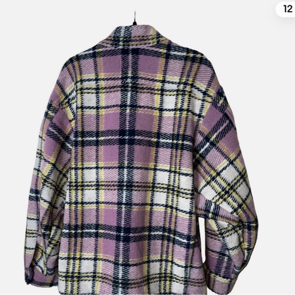 -SALE-Zara Blogger Favorite Lavender Plaid Oversized Shacket in size Medium - Picture 4 of 14